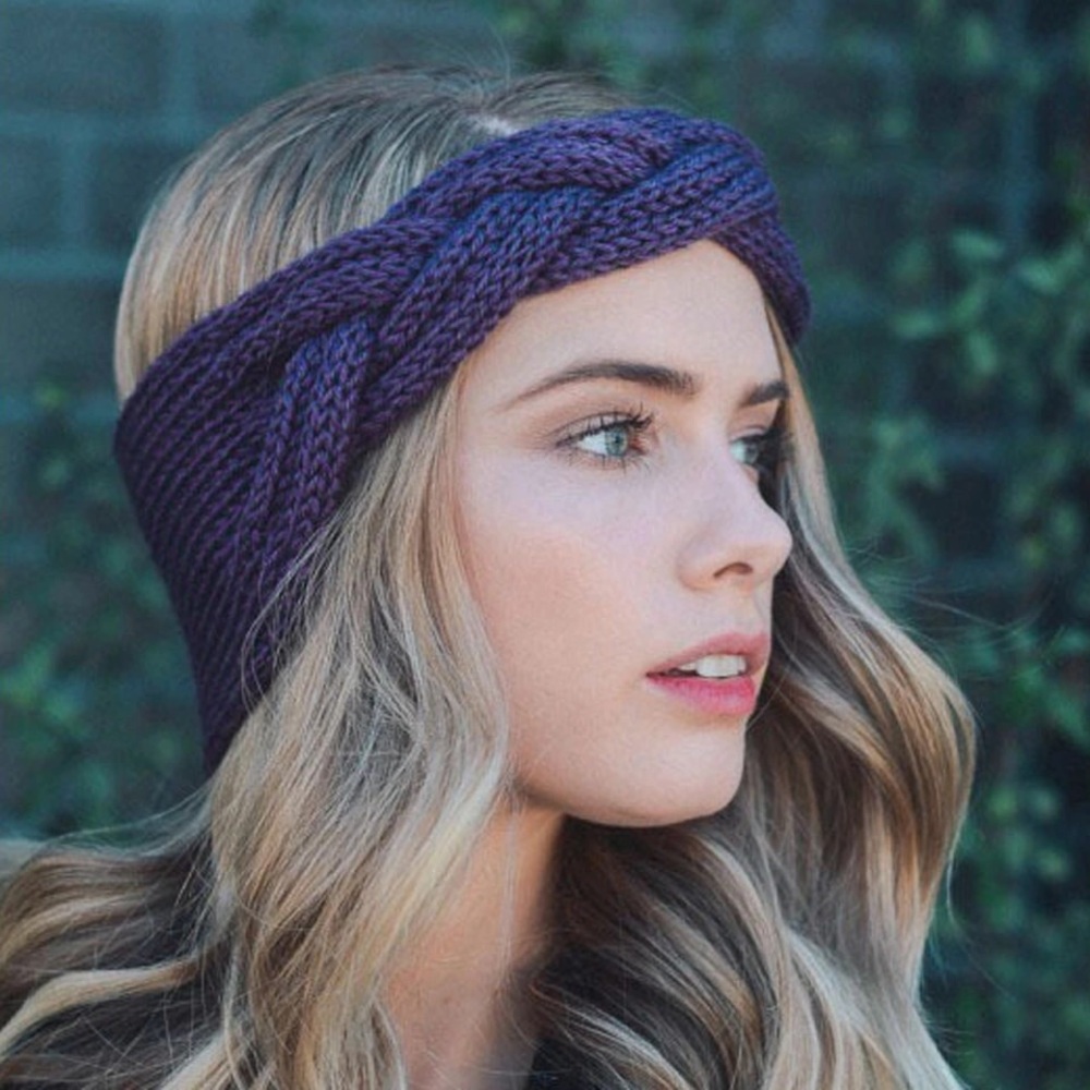 💫Purple Crochet Headband/Ear-warmers